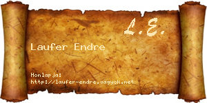 Laufer Endre névjegykártya